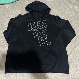 Nike Black Hoodie with Bold Slogan